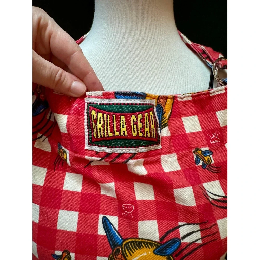 Grilla Gear‎ Novelty Apron Red Gingham Hot Dog Spaceship